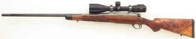 Bolliger / Mountain Riflery Signature Series .28 Nosler, Winchester 70 CRF, 26-inch fluted, brake, AAA English, Swarovski, .50 MOA, ammo, 98%, layaway - Image 2 of 15