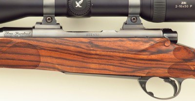 Bolliger / Mountain Riflery Signature Series .300 Winchester Magnum, pre-64 Model 70, 25-inch, AAA English, Canjar, Swarovski, ammo, 99%, layaway - Image 6 of 15