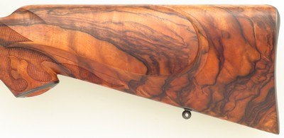 Bolliger / Mountain Riflery Signature Series .325 WSM, Winchester 70 CRF, rust blue, superb AAA English, skeleton, Swarovski, ammo, 99%, layaway - Image 9 of 15
