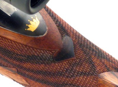 Bolliger / Mountain Riflery Crown Grade .340 Weatherby, Winchester CRF, 24-inch, quarter rib, AAA English, Tomlin engraving, Swarovski, 98%, layaway - Image 14 of 14