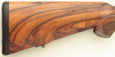 Bolliger / Mountain Riflery Crown Grade .340 Weatherby, Winchester CRF, 24-inch, quarter rib, AAA English, Tomlin engraving, Swarovski, 98%, layaway - Image 9 of 14