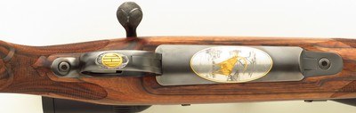 Bolliger / Mountain Riflery Crown Grade .340 Weatherby, Winchester CRF, 24-inch, quarter rib, AAA English, Tomlin engraving, Swarovski, 98%, layaway - Image 7 of 14