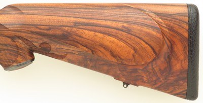 Bolliger / Mountain Riflery Crown Grade .340 Weatherby, Winchester CRF, 24-inch, quarter rib, AAA English, Tomlin engraving, Swarovski, 98%, layaway - Image 10 of 14