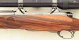 Bolliger / Mountain Riflery Crown Grade .450 Ackley Magnum, Winchester CRF, quarter rib, 4+1, AAA English, Lisa Tomlin game scene, optic, 97%, layaway - Image 6 of 15