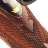 Bolliger / Mountain Riflery Crown Grade .450 Ackley Magnum, Winchester CRF, quarter rib, 4+1, AAA English, Lisa Tomlin game scene, optic, 97%, layaway - Image 13 of 15