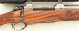 Bolliger / Mountain Riflery Crown Grade .450 Ackley Magnum, Winchester CRF, quarter rib, 4+1, AAA English, Lisa Tomlin game scene, optic, 97%, layaway - Image 5 of 15