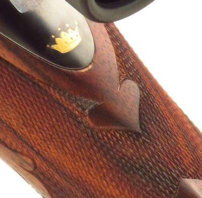 Bolliger / Mountain Riflery Crown Grade .450 Ackley Magnum, Winchester CRF, quarter rib, 4+1, AAA English, Lisa Tomlin game scene, optic, 97%, layaway - Image 13 of 15