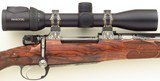 Bolliger / Mountain Riflery Best Grade .375 H&H Magnum, squarebridged Mauser 98, quarter rib, AAA English, Lisa Tomlin game scene, Swarovski, layaway - Image 5 of 15