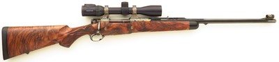 Bolliger / Mountain Riflery Best Grade .375 H&H Magnum, pre-64 70, octagon, rib, extended tangs, AAA English, Dubber engraving, Huey, 99%, layaway - Image 3 of 15