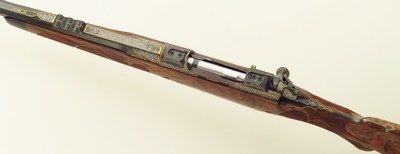 Bolliger / Mountain Riflery Best Grade .375 H&H Magnum, pre-64 70, octagon, rib, extended tangs, AAA English, Dubber engraving, Huey, 99%, layaway - Image 5 of 15