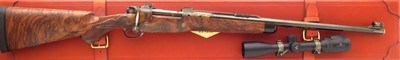 Bolliger / Mountain Riflery Best Grade .375 H&H Magnum, pre-64 70, octagon, rib, extended tangs, AAA English, Dubber engraving, Huey, 99%, layaway - Image 1 of 15