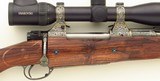 Bolliger / Mountain Riflery Best Grade .416 Rigby, Winchester 70 CRF, brake, quarter rib, AAA English, Dubber game scenes, Swarovski, 99%, layaway - Image 5 of 15