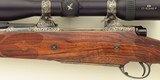 Bolliger / Mountain Riflery Best Grade .416 Rigby, Winchester 70 CRF, brake, quarter rib, AAA English, Dubber game scenes, Swarovski, 99%, layaway - Image 6 of 15