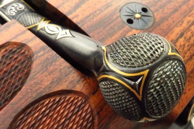 Bolliger / Mountain Riflery Best Grade .416 Rigby, Winchester 70 CRF, brake, quarter rib, AAA English, Dubber game scenes, Swarovski, 99%, layaway - Image 14 of 15