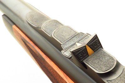 Bolliger / Mountain Riflery Signature Series .450 Rigby Magnum, Winchester 70 CRF, brake, quarter rib, AA English, Swarovski, ammo, targets, layaway - Image 11 of 15