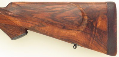 Bolliger / Mountain Riflery Signature Series .450 Rigby Magnum, Winchester 70 CRF, brake, quarter rib, AA English, Swarovski, ammo, targets, layaway - Image 9 of 15