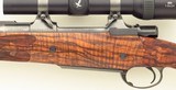 Bolliger / Mountain Riflery Signature Series .500 Jeffery, Mauser 98 square bridge, quarter rib, drop box, AAA English, Swarovski, ammo, 99%, layaway - Image 6 of 15