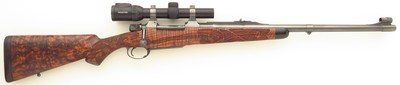 Bolliger / Mountain Riflery Signature Series .500 Jeffery, Mauser 98 square bridge, quarter rib, drop box, AAA English, Swarovski, ammo, 99%, layaway - Image 1 of 15