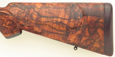 Bolliger / Mountain Riflery Signature Series .500 Jeffery, Mauser 98 square bridge, quarter rib, drop box, AAA English, Swarovski, ammo, 99%, layaway - Image 9 of 15