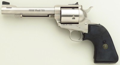 Freedom Arms Premier Grade Model 83 .454 Casull, 6-inch, Mag-Na-Port, tuned, overtravel, carbide dies, brass, box, 99%, layaway - Image 3 of 9