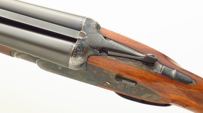 Kimber Valier Grade II 16 gauge, 26-inch fixed IC/M, ejectors, detachable sidelocks, AAA Turkish, 14.65 LOP, 6.6 pounds, box, layaway - Image 8 of 15