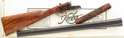 Kimber Valier Grade II 16 gauge, 26-inch fixed IC/M, ejectors, detachable sidelocks, AAA Turkish, 14.65 LOP, 6.6 pounds, box, layaway - Image 1 of 15