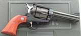 Ruger Blackhawk .357 Magnum, .4.65-inch, wood grips, hard case, 97 percent