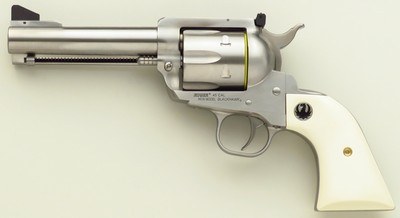 Ruger Blackhawk stainless flat top .45 Colt & .45 ACP, 4.65-inch, cased, 99 percent - Image 2 of 8