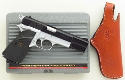 Browning Hi-Power .40 S&W, two-tone, ambidextrous, 10-round, case, logo holster, unfired - Image 1 of 6