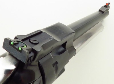 Custom Ruger Single Six .32 H&R Magnum, 6.5-inch, stag grips, fiber optic sights, tuned trigger, Bisley hammer, stainless housing & grip - Image 3 of 7