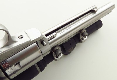 Ruger Super Blackhawk Bisley Hunter .44 Magnum, Burris 2x, 7.5-inch, sights, free spin cylinder conversion, extra Eagle grips, box, 99%, layaway - Image 3 of 7