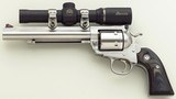 Ruger Super Blackhawk Bisley Hunter .44 Magnum, Burris 2x, 7.5-inch, sights, free spin cylinder conversion, extra Eagle grips, box, 99%, layaway - Image 2 of 7