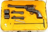 Custom Ruger Blackhawk three-caliber switch barrel revolver in .45 Colt, .45 ACP and .44 Magnum, strong condition, cased - Image 1 of 10