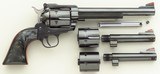 Custom Ruger Blackhawk three-caliber switch barrel revolver in .45 Colt, .45 ACP and .44 Magnum, strong condition, cased - Image 2 of 10