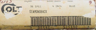 Colt Diamondback .38 Special, 1981, 4-inch, blued, box, at least 98% and likely unfired since proof, layaway - Image 9 of 9