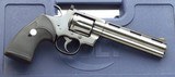 Colt Python .357 Magnum, 1995, 6-inch, polished blue, likely unfired, case, at least 98 percent, layaway - Image 1 of 9