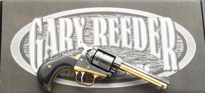 Gary Reeder Bandit 9mm, Single Six frame, 4.65-inch, scalloped, brass bird's head, free wheeling, tuned, box, layaway - Image 1 of 9