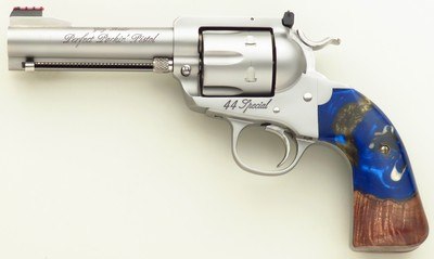 Gary Reeder Perfect Packin' Pistol .44 Special, 4.5-inch, flat top, Bisley hammer, jeweled, box, unfired since proof, 98%, layaway - Image 3 of 9