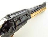 Gary Reeder Bandit 9mm, 4.65-inch, scalloped, free-wheeling, tuned, brass bird's head, box, great bore, 90 percent blue, 75 percent brass, layaway - Image 4 of 9