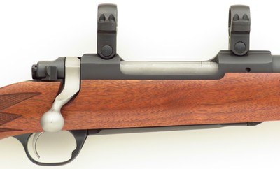 Ruger M77 Hawkeye International .270 Winchester, full stock, 18-5-inch, matte, open sights, ring mounts, great bore, over 95 percent - Image 5 of 12