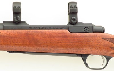 Ruger M77 Hawkeye International .270 Winchester, full stock, 18-5-inch, matte, open sights, ring mounts, great bore, over 95 percent - Image 6 of 12