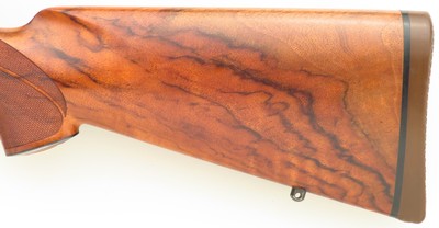 Left hand Goudy custom 7mm Remington Magnum, Mathieu, PacNor, Dayton Traister, Swarovski, AA English, skeleton, superb bore, 95 percent, layaway - Image 8 of 13