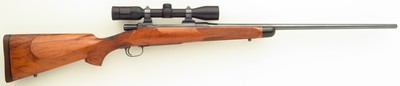 Left hand Goudy custom 7mm Remington Magnum, Mathieu, PacNor, Dayton Traister, Swarovski, AA English, skeleton, superb bore, 95 percent, layaway - Image 2 of 13