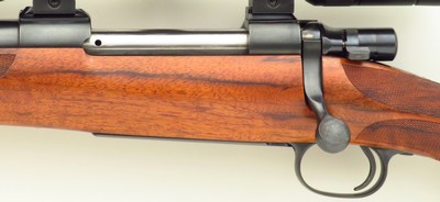 Left hand Goudy custom 7mm Remington Magnum, Mathieu, PacNor, Dayton Traister, Swarovski, AA English, skeleton, superb bore, 95 percent, layaway - Image 5 of 13