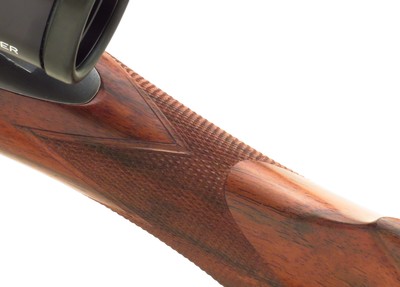 Left hand Aaron Little custom Winchester Model 70 .280 Ackley Improved, Krieger, Schmidt & Bender, 8 pounds, 14-inch LOP, superb bore, 97%, layaway - Image 10 of 15