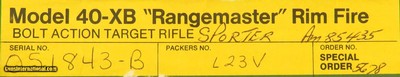 Remington 40-X Rangemaster .22 LR repeater, great walnut, unfired in original box, layaway - Image 15 of 15