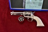 COLT SINGLE ACTION ARMY .45 LC and .45 ACP NICKEL WITH IVORY GRIPS - 8 of 9
