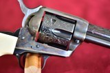 COLT SAA 2ND GEN 38 SPECIAL, ENGRAVED WITH IVORY GRIPS AND 5.5