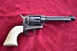 COLT SAA 2ND GEN 38 SPECIAL, ENGRAVED WITH IVORY GRIPS AND 5.5
