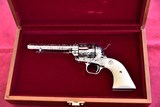 COLT SAA NICKEL 45 FULLY ENGRAVED WITH IVORY GRIPS - 2 of 14